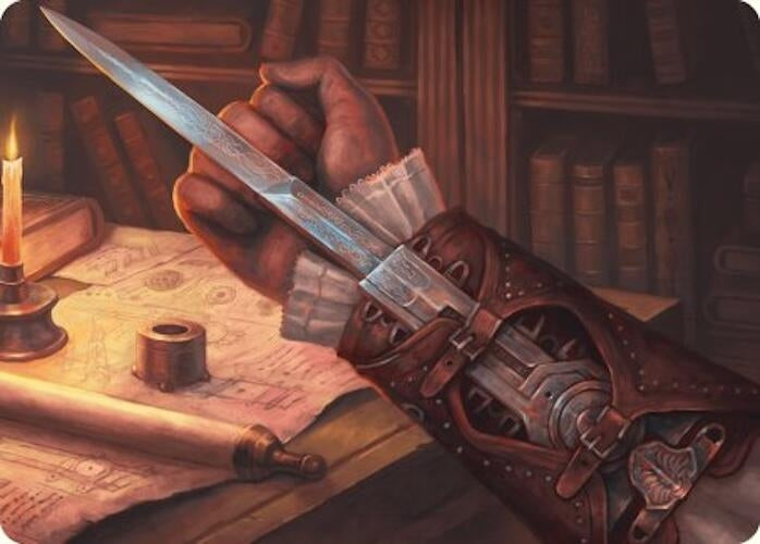 Image for Hidden Blade Art Card (Art Series: Universes Beyond: Assassin's Creed) (9) - Magic: The Gathering