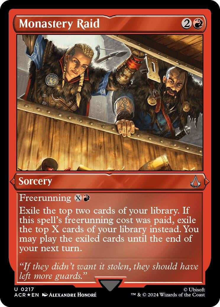Image for Monastery Raid (Foil Etched) (Universes Beyond: Assassin's Creed) (217) - Magic: The Gathering