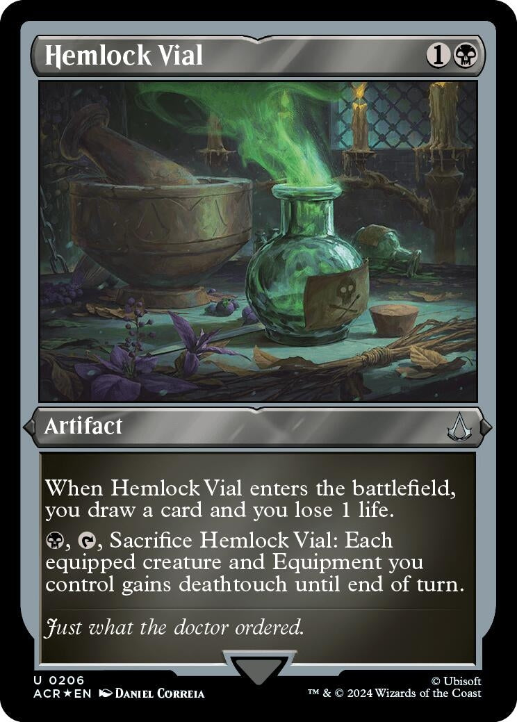 Image for Hemlock Vial (Foil Etched) (Universes Beyond: Assassin's Creed) (206) - Magic: The Gathering
