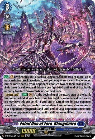 Image for Fated One of Zero, Blangdmire (DZ-BT02: Illusionless Strife) (DZ-BT02/004EN) - Cardfight Vanguard