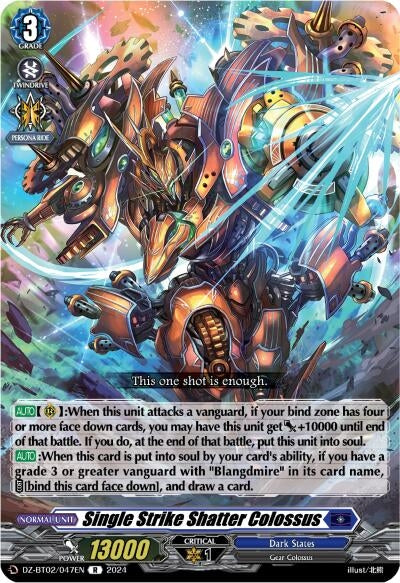 Image for Single Strike Shatter Colossus (DZ-BT02: Illusionless Strife) (DZ-BT02/047EN) - Cardfight Vanguard