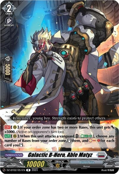 Image for Galactic B-Hero, Able Matyz (DZ-BT02: Illusionless Strife) (DZ-BT02/051EN) - Cardfight Vanguard