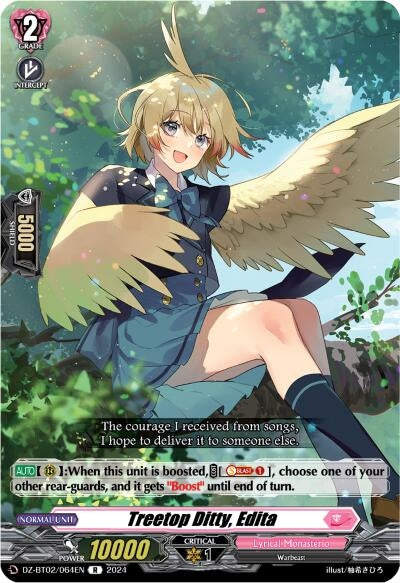 Image for Treetop Ditty, Edita (DZ-BT02: Illusionless Strife) (DZ-BT02/064EN) - Cardfight Vanguard