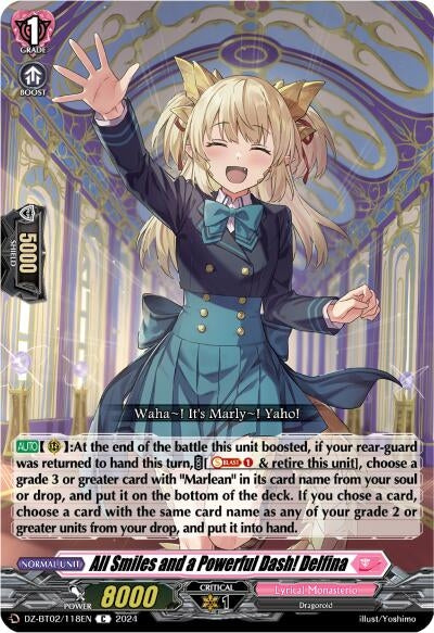 Image for All Smiles and a Powerful Dash! Delfina (DZ-BT02: Illusionless Strife) (DZ-BT02/118EN) - Cardfight Vanguard