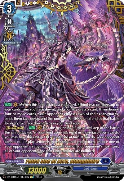 Image for Fated One of Zero, Blangdmire (FFR) (DZ-BT02: Illusionless Strife) (DZ-BT02/FFR04EN) - Cardfight Vanguard