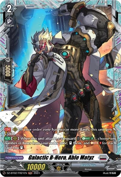 Image for Galactic B-Hero, Able Matyz (FR) (DZ-BT02: Illusionless Strife) (DZ-BT02/FR21EN) - Cardfight Vanguard