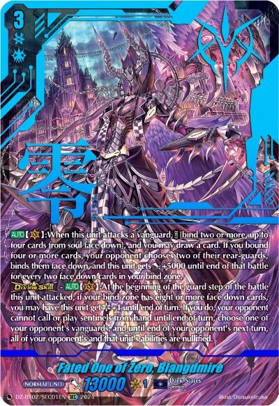 Image for Fated One of Zero, Blangdmire (SEC) (DZ-BT02: Illusionless Strife) (DZ-BT02/SEC01EN) - Cardfight Vanguard