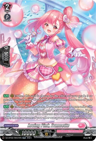 Image for Loving Pink, Francette (SR) (DZ-BT02: Illusionless Strife) (DZ-BT02/SR37EN) - Cardfight Vanguard