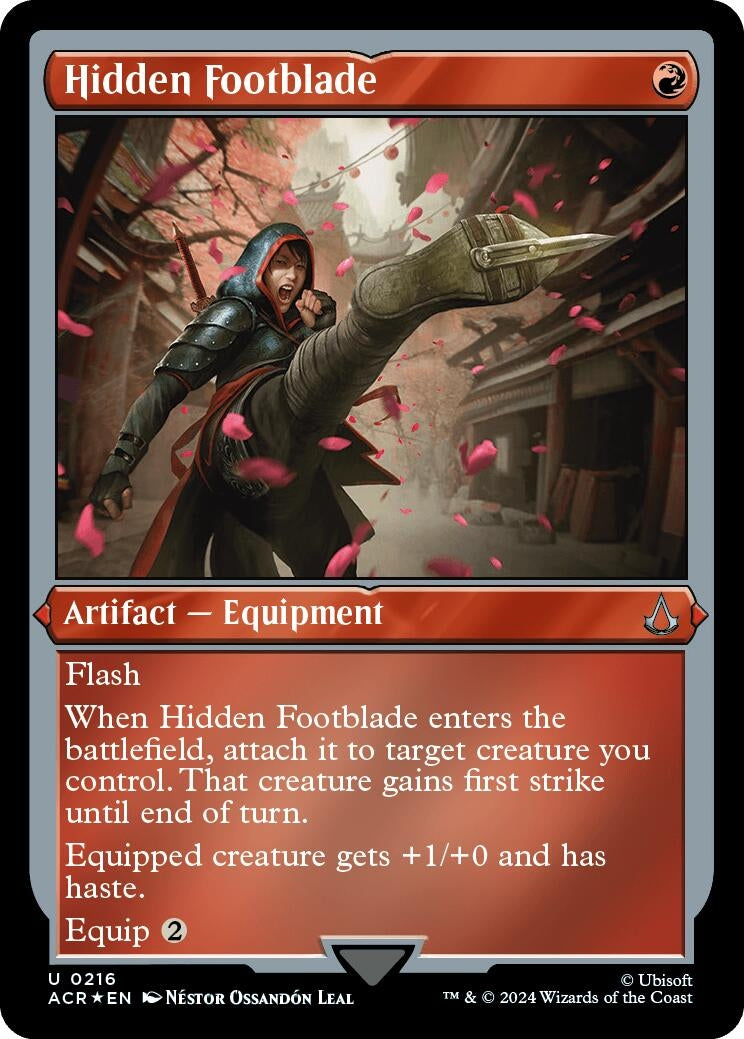 Image for Hidden Footblade (Foil Etched) (Universes Beyond: Assassin's Creed) (216) - Magic: The Gathering