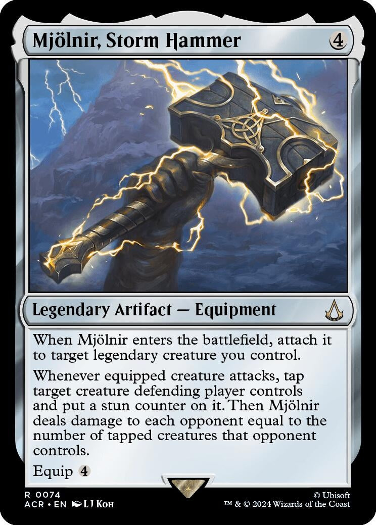Image for Mjolnir, Storm Hammer (Universes Beyond: Assassin's Creed) (74) - Magic: The Gathering