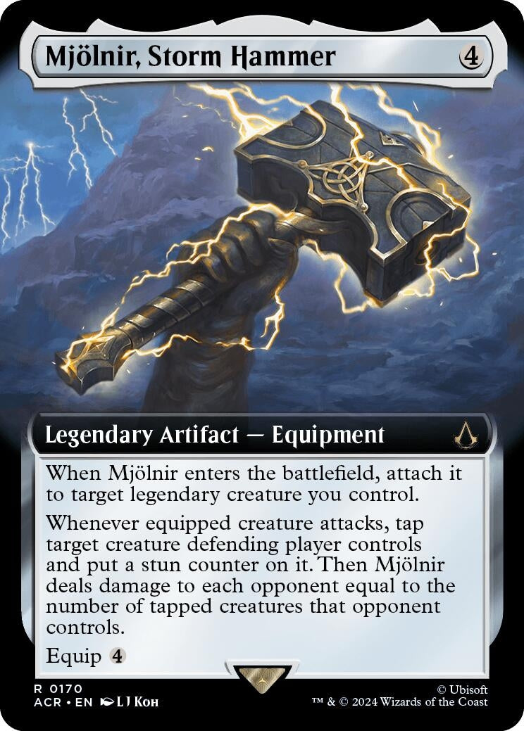 Image for Mjolnir, Storm Hammer (Extended Art) (Universes Beyond: Assassin's Creed) (170) - Magic: The Gathering