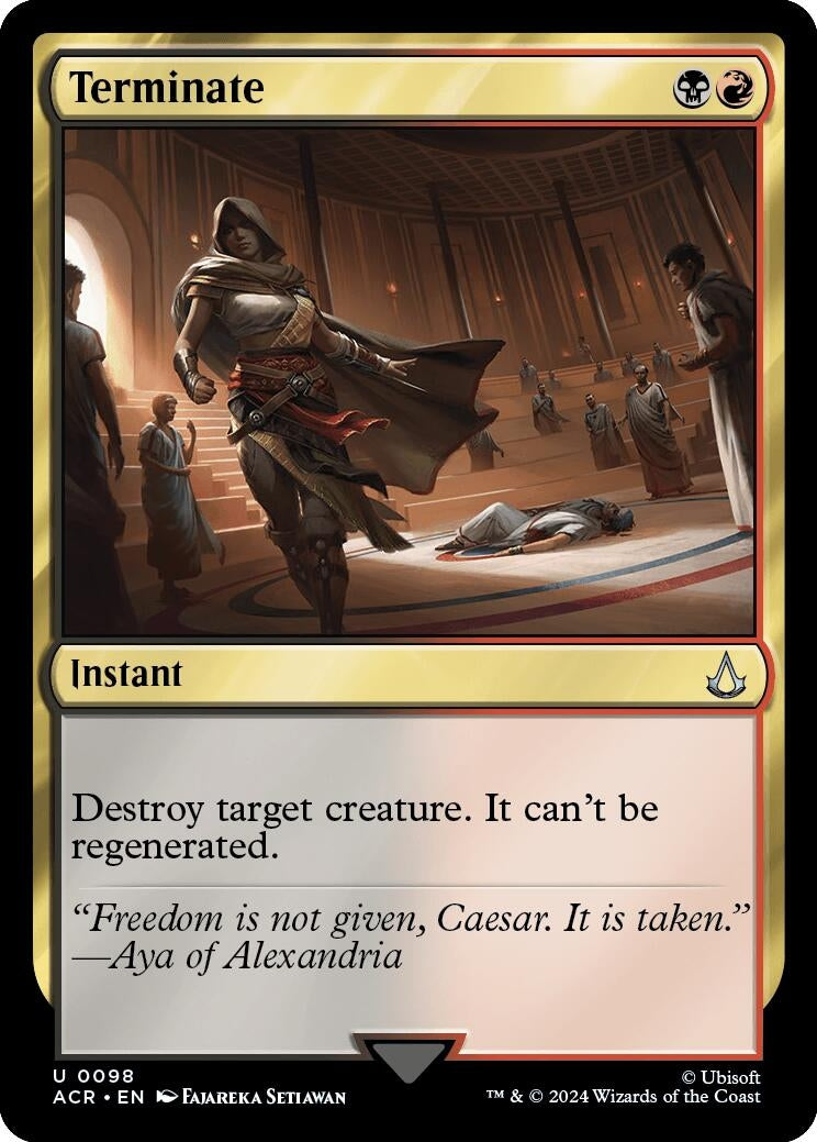 Image for Terminate (Universes Beyond: Assassin's Creed) (98) - Magic: The Gathering