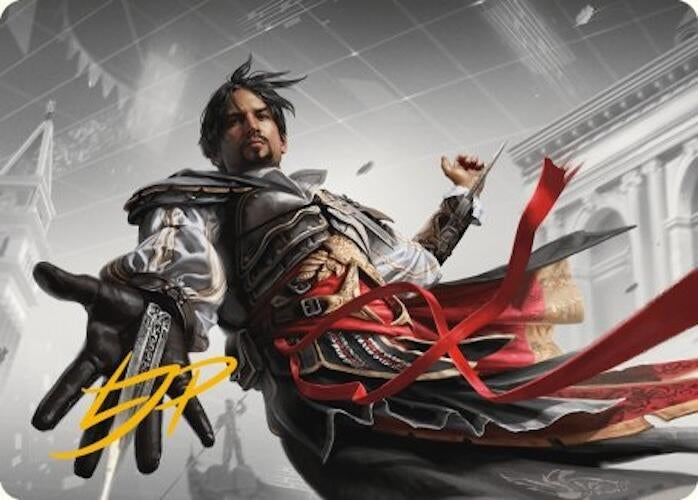 Image for Ezio Auditore da Firenze Art Card (Gold-Stamped Signature) (Art Series: Universes Beyond: Assassin's Creed) (13) - Magic: The Gathering