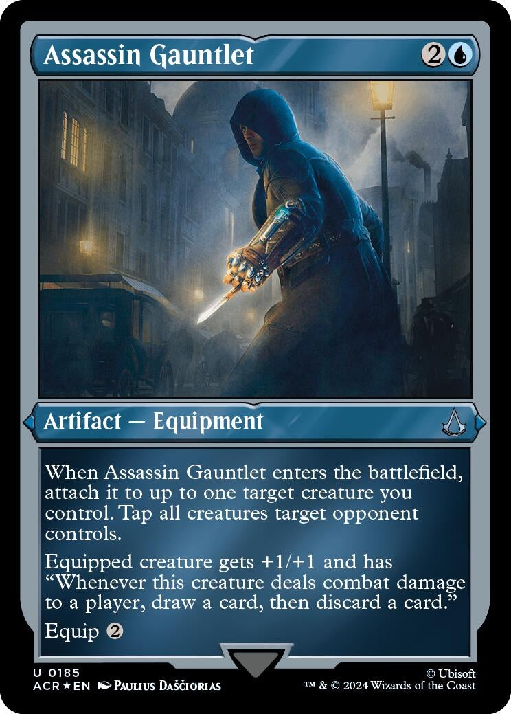 Image for Assassin Gauntlet (Foil Etched) (Universes Beyond: Assassin's Creed) (185) - Magic: The Gathering