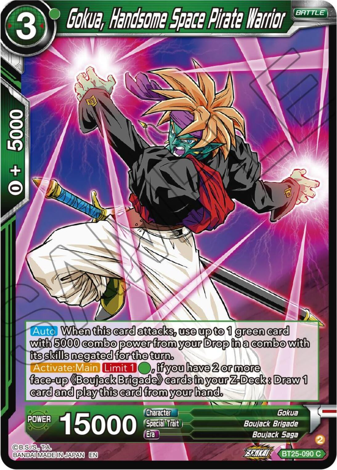 Image for Gokua, Handsome Space Pirate Warrior (Legend of the Dragon Balls) (BT25-090) - Dragon Ball Super: Masters