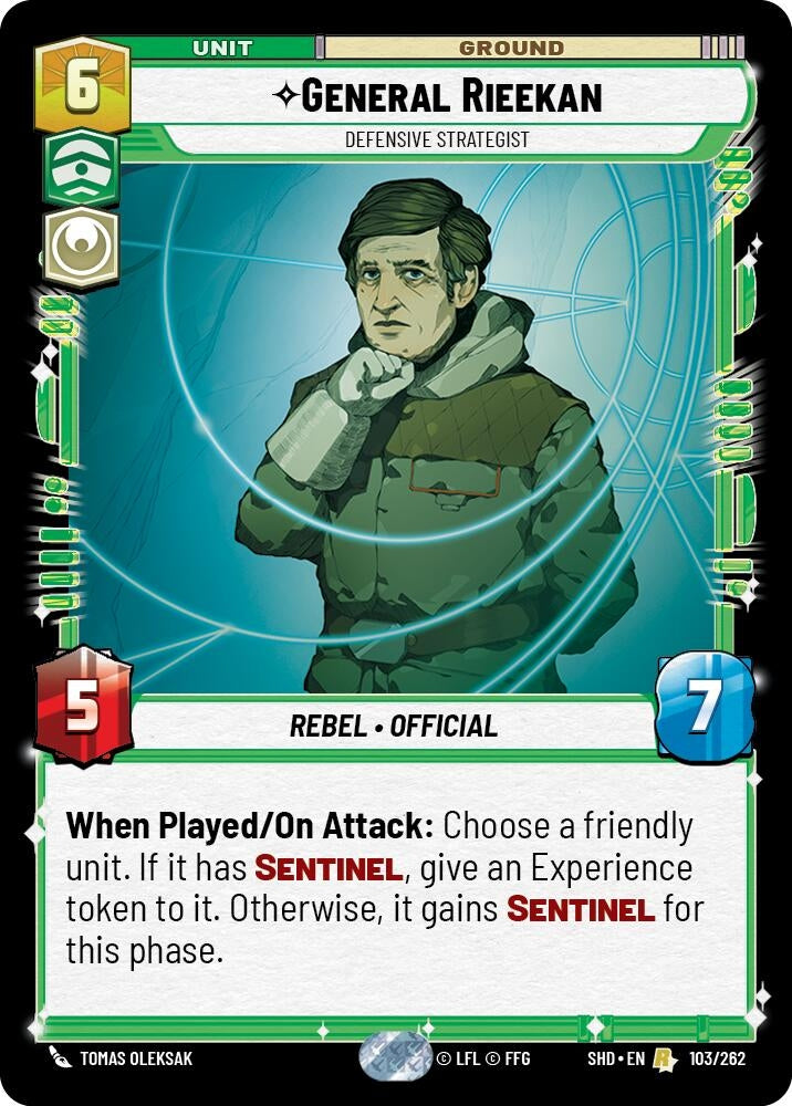 Image for General Rieekan - Defensive Strategist (Shadows of the Galaxy) (103/262) - Star Wars: Unlimited