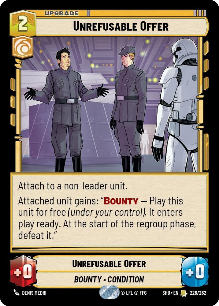Image for Unrefusable Offer (Shadows of the Galaxy) (226/262) - Star Wars: Unlimited