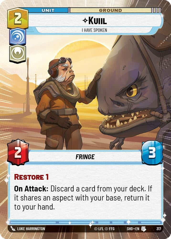 Image for Kuiil - I Have Spoken (Hyperspace) (Shadows of the Galaxy) (317) - Star Wars: Unlimited