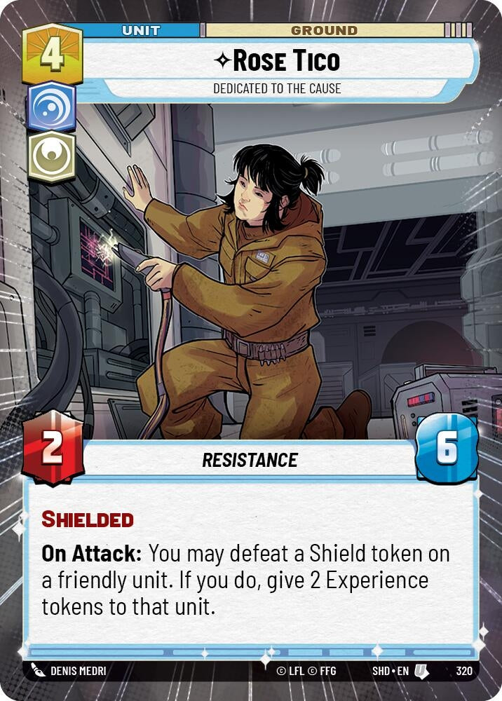 Image for Rose Tico - Dedicated to the Cause (Hyperspace) (Shadows of the Galaxy) (320) - Star Wars: Unlimited