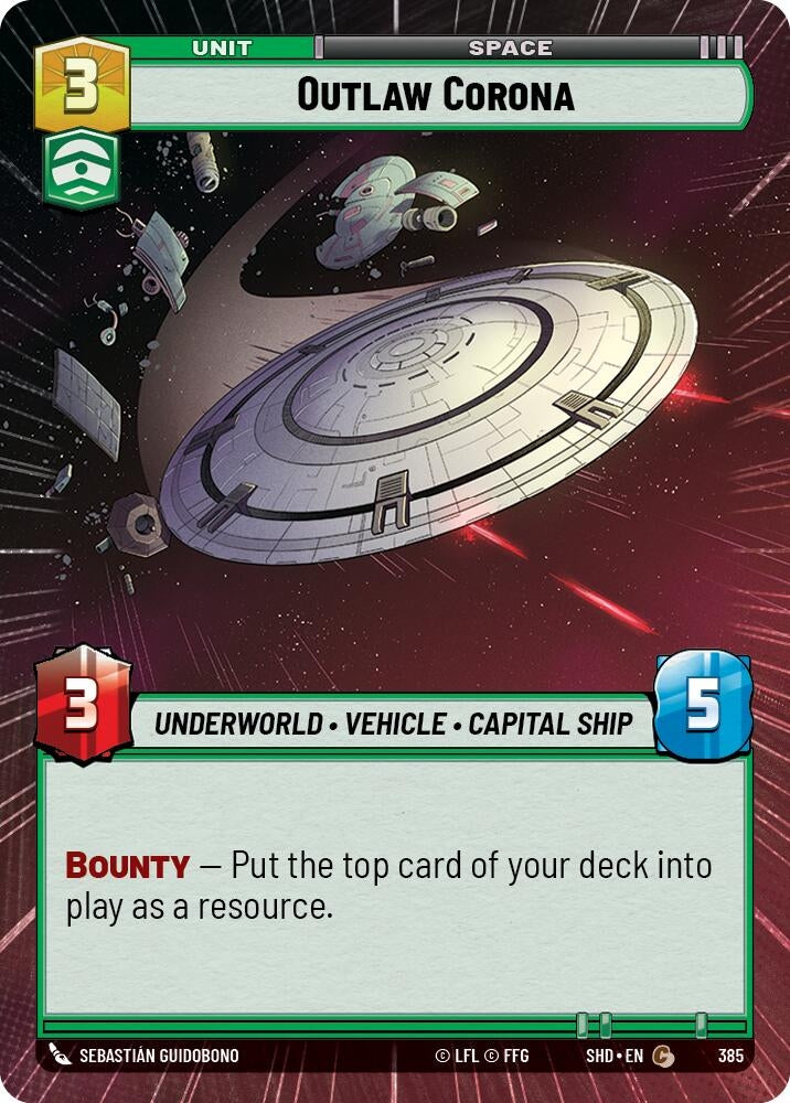 Image for Outlaw Corona (Hyperspace) (Shadows of the Galaxy) (385) - Star Wars: Unlimited