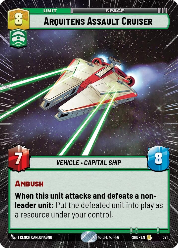 Image for Arquitens Assault Cruiser (Hyperspace) (Shadows of the Galaxy) (391) - Star Wars: Unlimited
