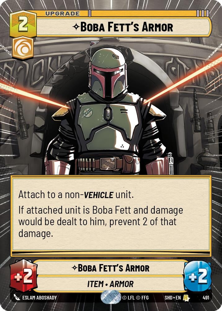 Image for Boba Fett's Armor (Hyperspace) (Shadows of the Galaxy) (491) - Star Wars: Unlimited