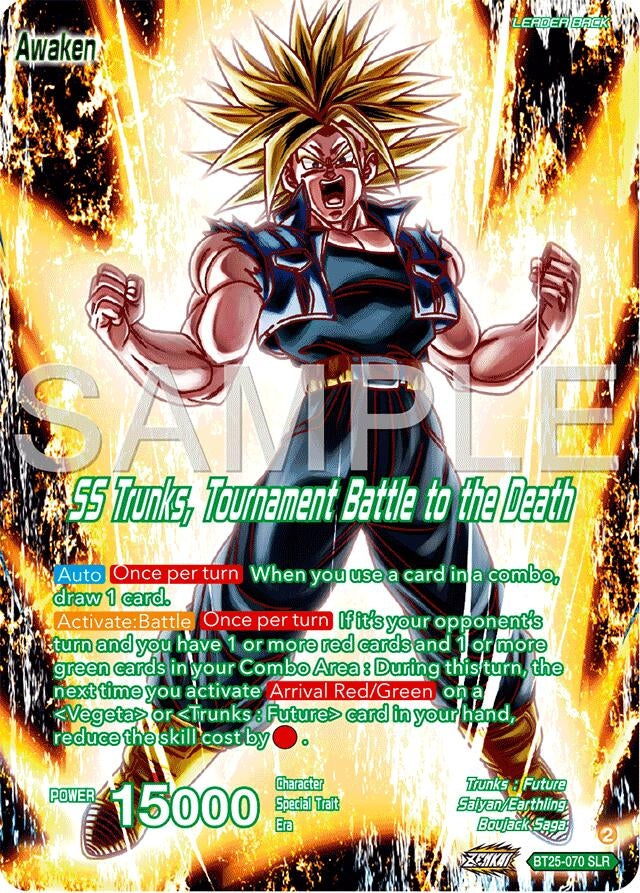 Image for Trunks // SS Trunks, Tournament Battle to the Death (SLR) (Legend of the Dragon Balls) (BT25-070) - Dragon Ball Super: Masters