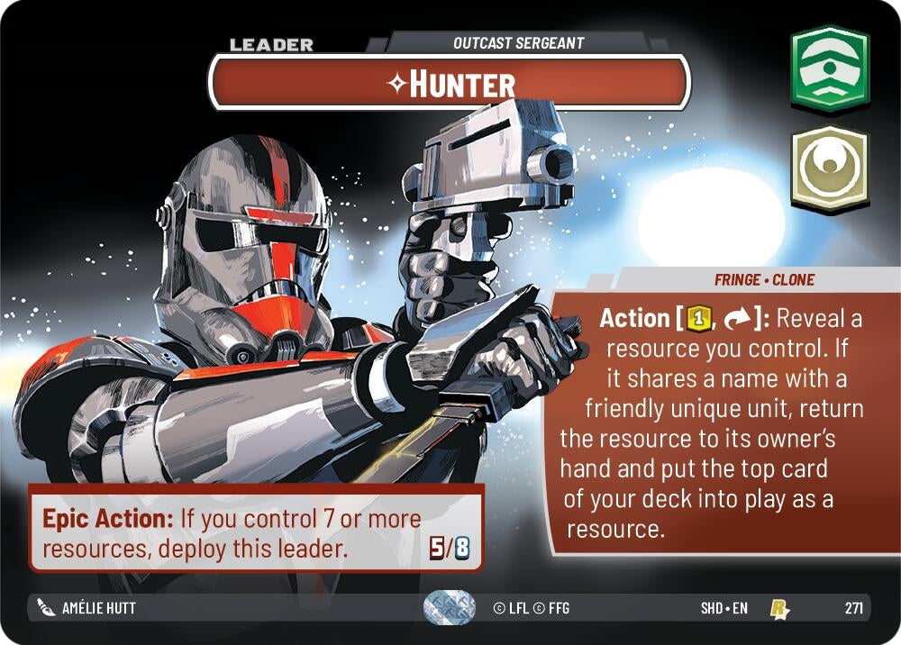 Image for Hunter - Outcast Sergeant (Showcase) (Shadows of the Galaxy) (271) - Star Wars: Unlimited