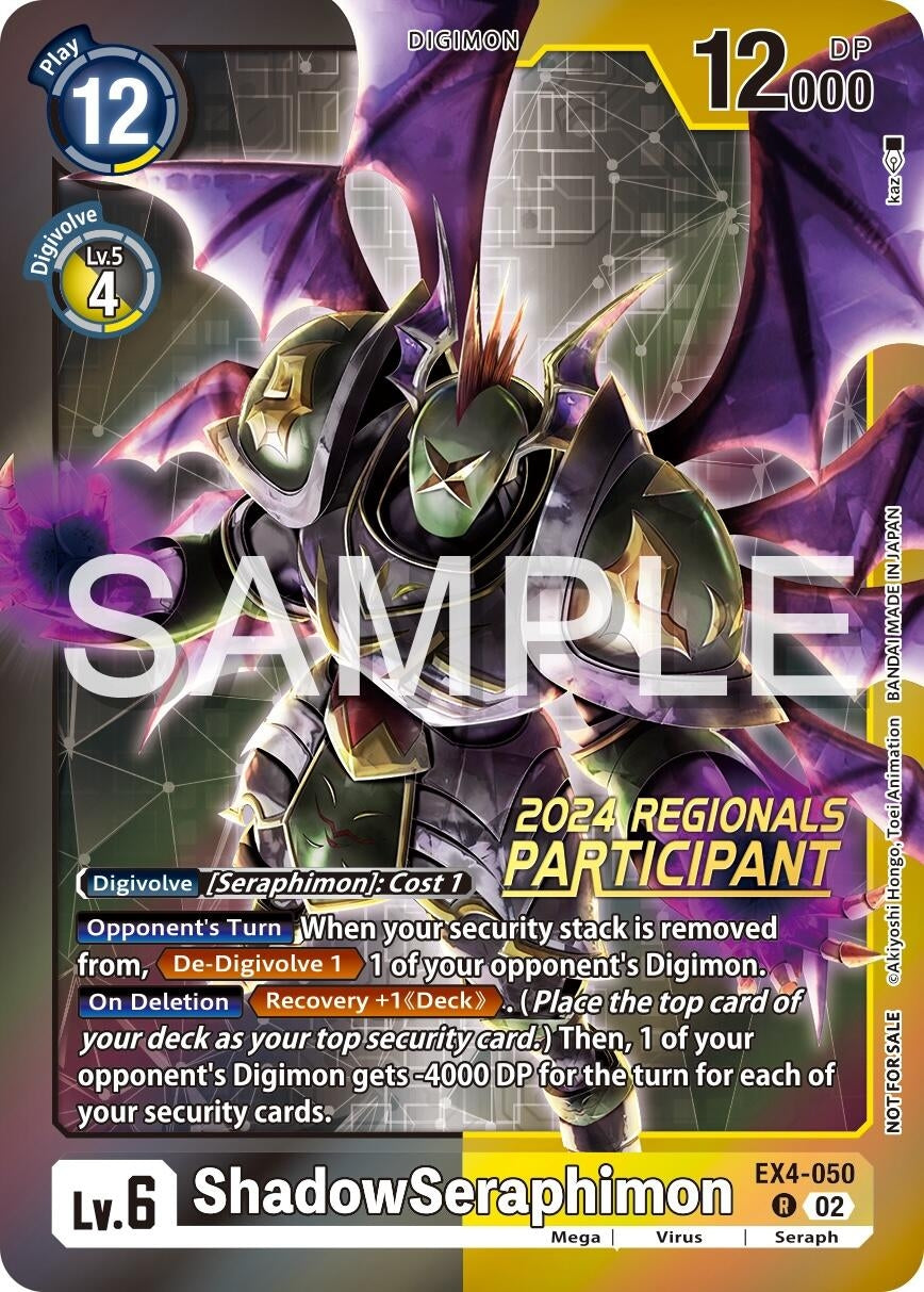Image for ShadowSeraphimon (2024 Regionals Participant) (EX04) (EX4-050 R) - Digimon Card Game