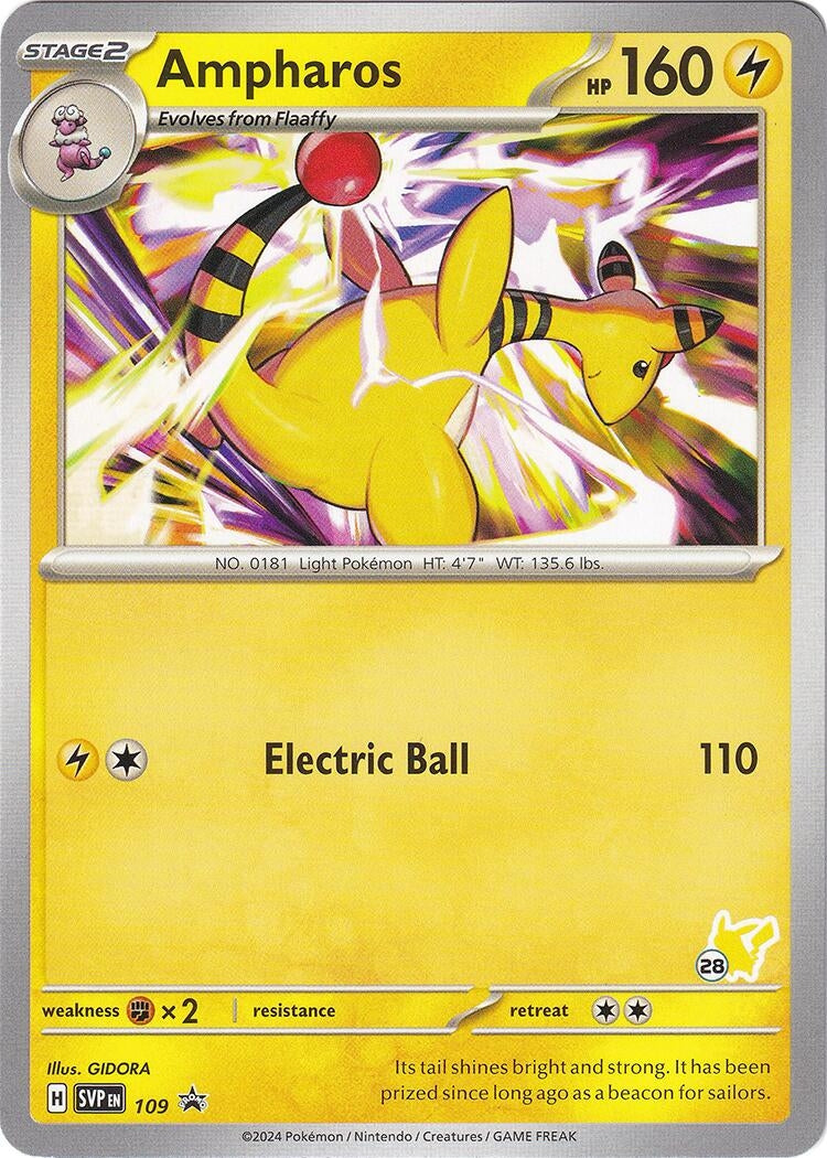Image for Ampharos - Pikachu 28 (Battle Academy 2024) (109) - Pokemon