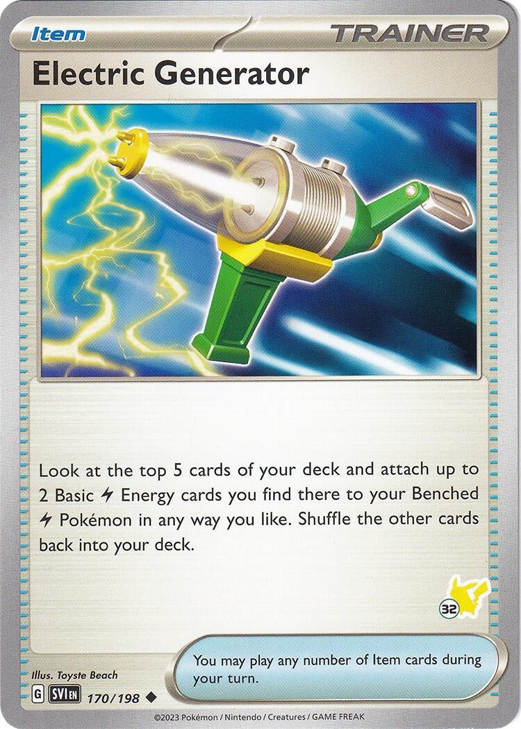 Image for Electric Generator - Pikachu 32 (Battle Academy 2024) (170/198) - Pokemon