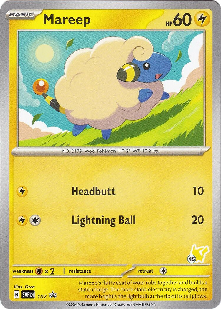 Image for Mareep - Pikachu 45 (Battle Academy 2024) (107) - Pokemon