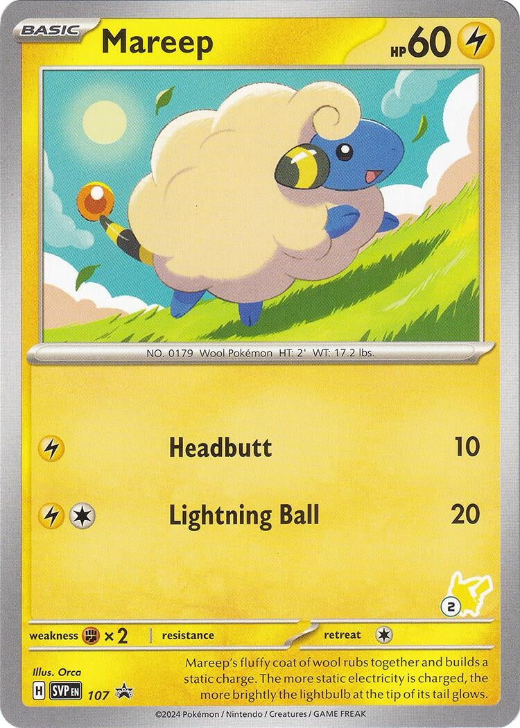 Image for Mareep - Pikachu 2 (Battle Academy 2024) (107) - Pokemon