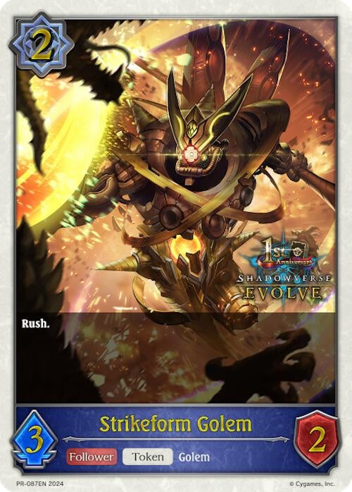 Image for Strikeform Golem (1st Anniversary Stamped) (Shadowverse: Evolve Promo Cards) (PR-087EN) - Shadowverse: Evolve