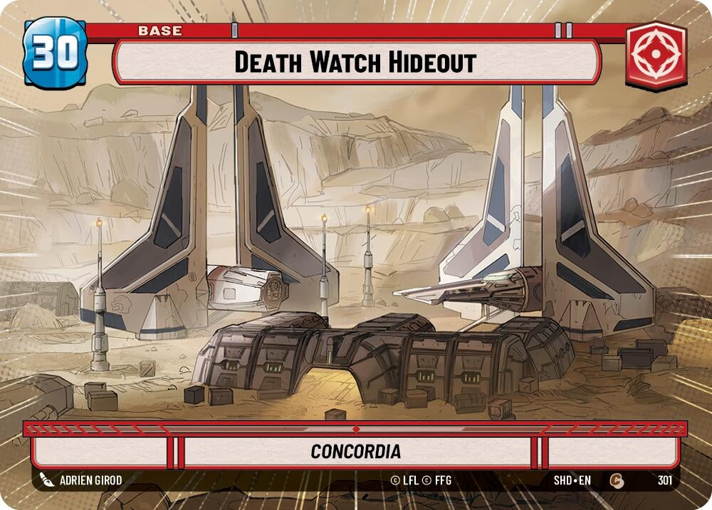 Image for Death Watch Hideout // Shield (Hyperspace) (Shadows of the Galaxy) (301 // T04) - Star Wars: Unlimited