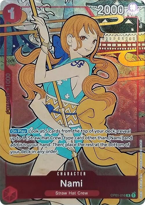 Image for Nami (English Version 1st Anniversary Set) (One Piece Promotion Cards) (OP01-016) - One Piece Card Game