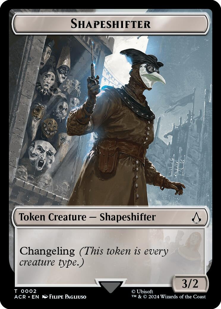 Image for Shapeshifter Token (Universes Beyond: Assassin's Creed) (2) - Magic: The Gathering