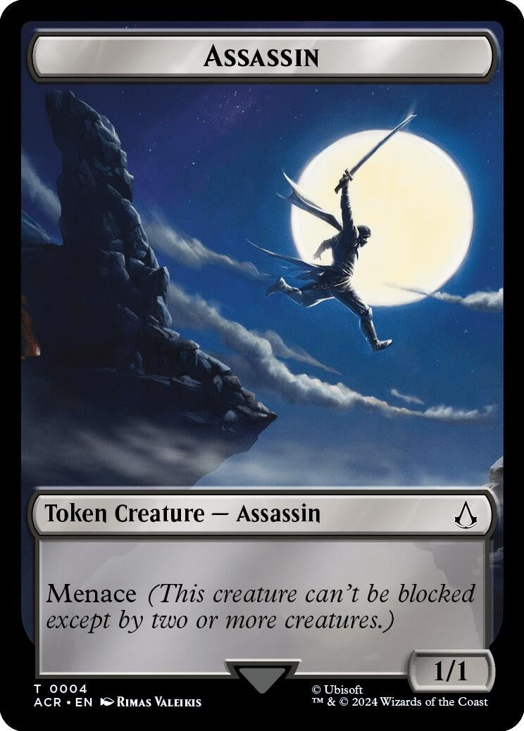 Image for Assassin // Emblem - The Capitoline Triad Double-Sided Token (Universes Beyond: Assassin's Creed) (4 // 7) - Magic: The Gathering
