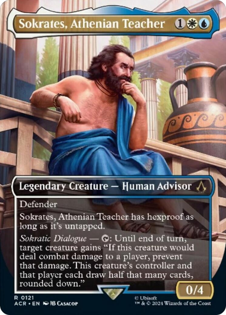 Image for Sokrates, Athenian Teacher (Borderless) (Universes Beyond: Assassin's Creed) (121) - Magic: The Gathering
