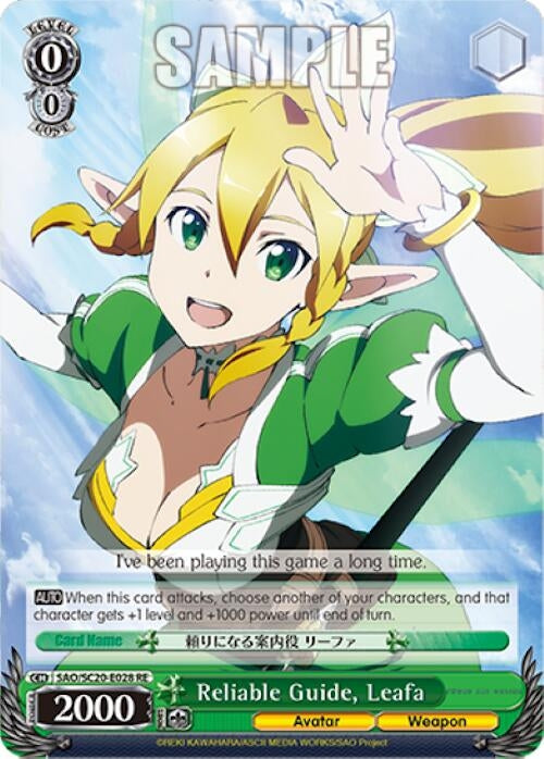 Image for Reliable Guide, Leafa (Sword Art Online Chronicle Set) (SAO/SC20-E028 RE) - Weiss Schwarz