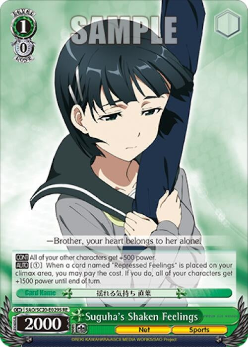 Image for Suguha's Shaken Feelings (SR) (Sword Art Online Chronicle Set) (SAO/SC20-E029S RE) - Weiss Schwarz