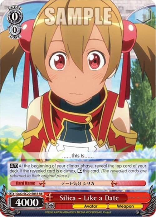 Image for Silica - Like a Date (Sword Art Online Chronicle Set) (SAO/SC20-E055 RE) - Weiss Schwarz