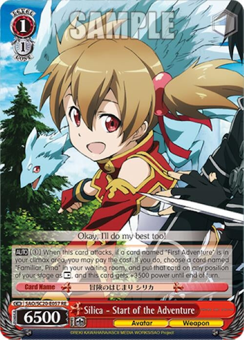 Image for Silica - Start of the Adventure (Sword Art Online Chronicle Set) (SAO/S20-E057 RE) - Weiss Schwarz