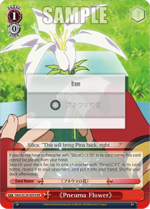 Image for Pneuma Flower (Sword Art Online Chronicle Set) (SAO/S20-E070 RE) - Weiss Schwarz