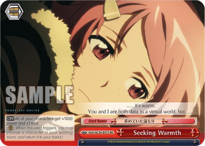 Image for Seeking Warmth (Sword Art Online Chronicle Set) (SAO/S20-E072 RE) - Weiss Schwarz