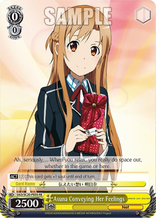 Image for Asuna Conveying Her Feelings (Sword Art Online Chronicle Set) (SAO/SC20-PE05 RE) - Weiss Schwarz