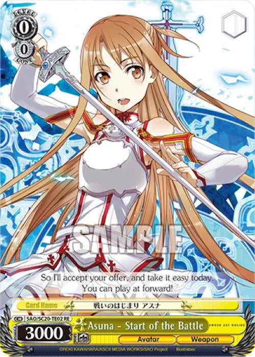 Image for Asuna - Start of the Battle (TD) (Sword Art Online Chronicle Set) (SAO/SC20-TE02 RE) - Weiss Schwarz