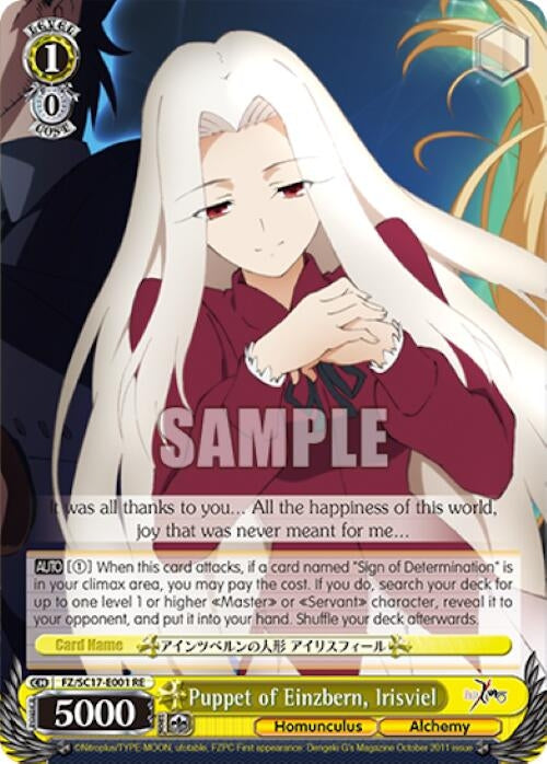 Image for Puppet of Einzbern, Irisviel (Fate/Zero Chronicle Set) (FZ/SC17-E001 RE) - Weiss Schwarz