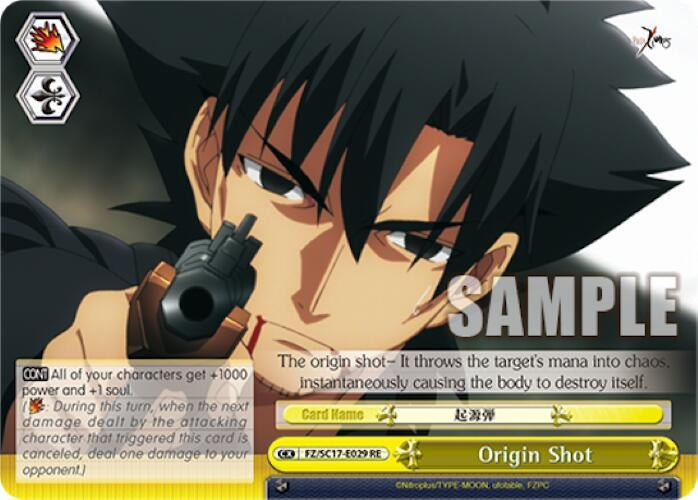 Image for Origin Shot (Fate/Zero Chronicle Set) (FZ/SC17-E029 RE) - Weiss Schwarz