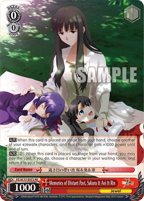 Image for Memories of Distant Past, Sakura & Aoi & Rin (Fate/Zero Chronicle Set) (FZ/SC17-E073 RE) - Weiss Schwarz